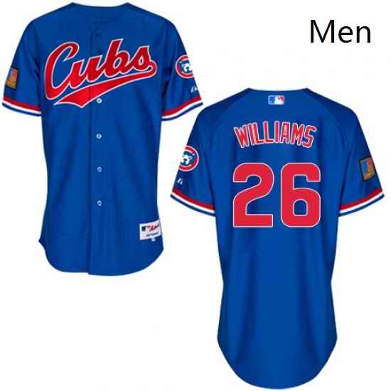Mens Majestic Chicago Cubs 26 Billy Williams Authentic Royal Blue 1994 Turn Back The Clock MLB Jersey